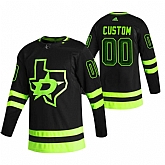 Dallas Stars Customized Black Adidas 2020-21 Alternate Player Jersey,baseball caps,new era cap wholesale,wholesale hats